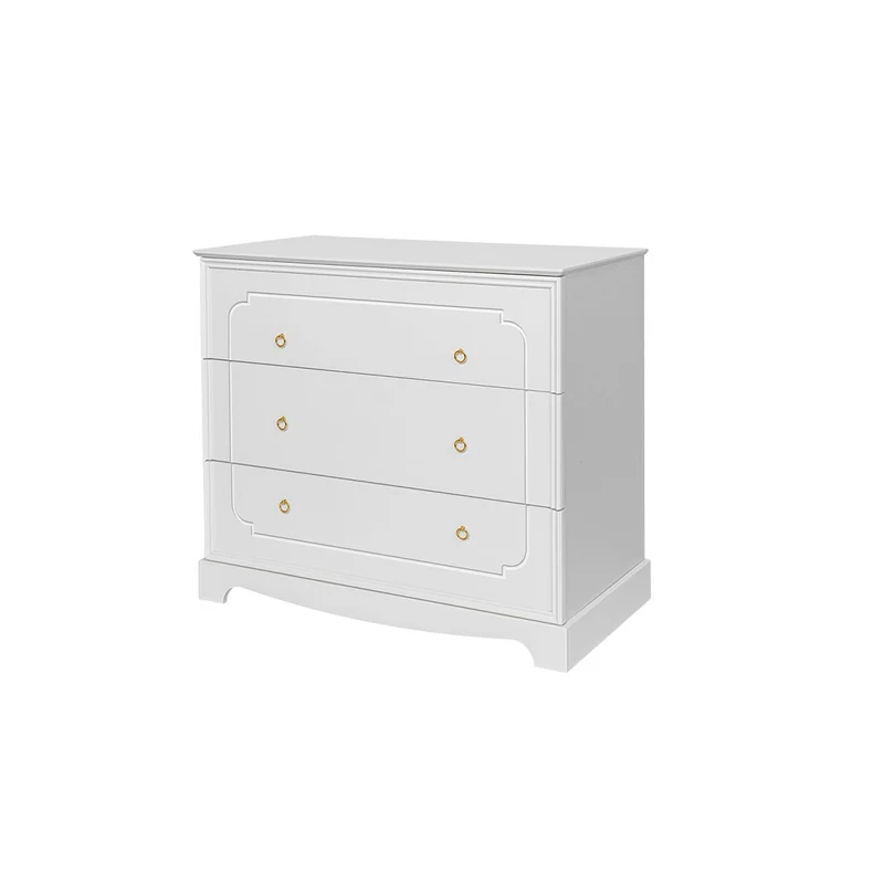 Commode 3 tiroirs et armoire 2 portes Bellamy Royal - Blanc