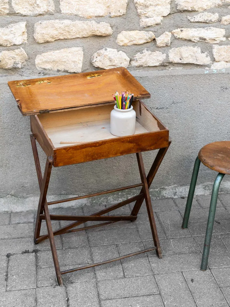 Edouard, le petit pupitre d'écolier pliable en bois N°1069