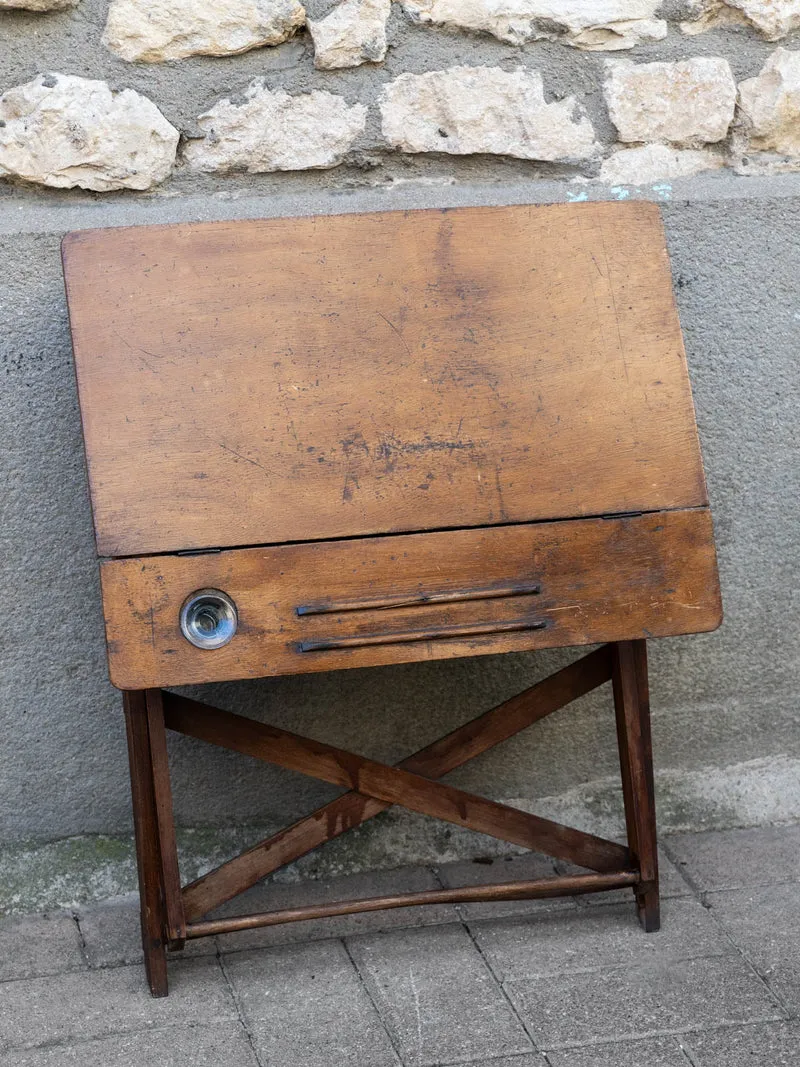 Edouard, le petit pupitre d'écolier pliable en bois N°1069