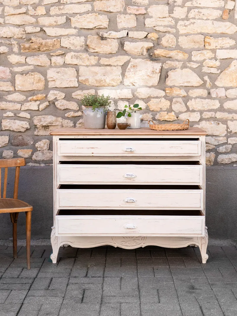 Garance, la grande commode blanche en bois massif N°745