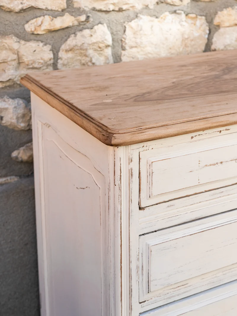 Garance, la grande commode blanche en bois massif N°745