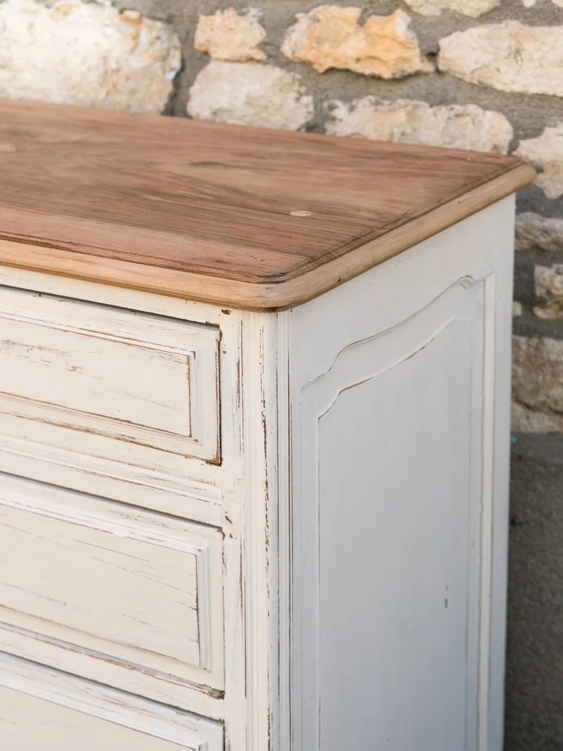 Garance, la grande commode blanche en bois massif N°745