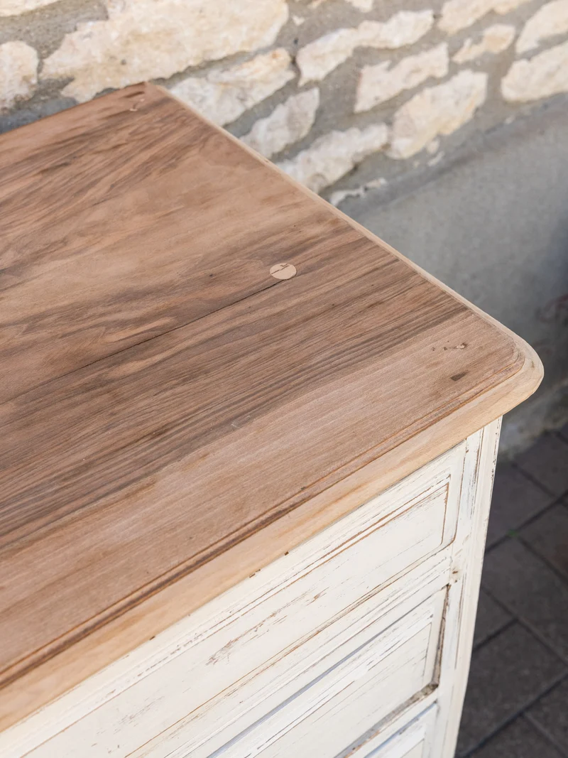 Garance, la grande commode blanche en bois massif N°745