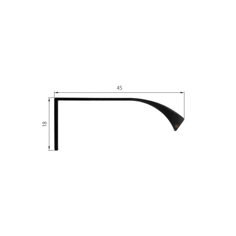 Poignée profilée UFO Edge 128mm (Longueurs totales 148mm) - Noir Mat