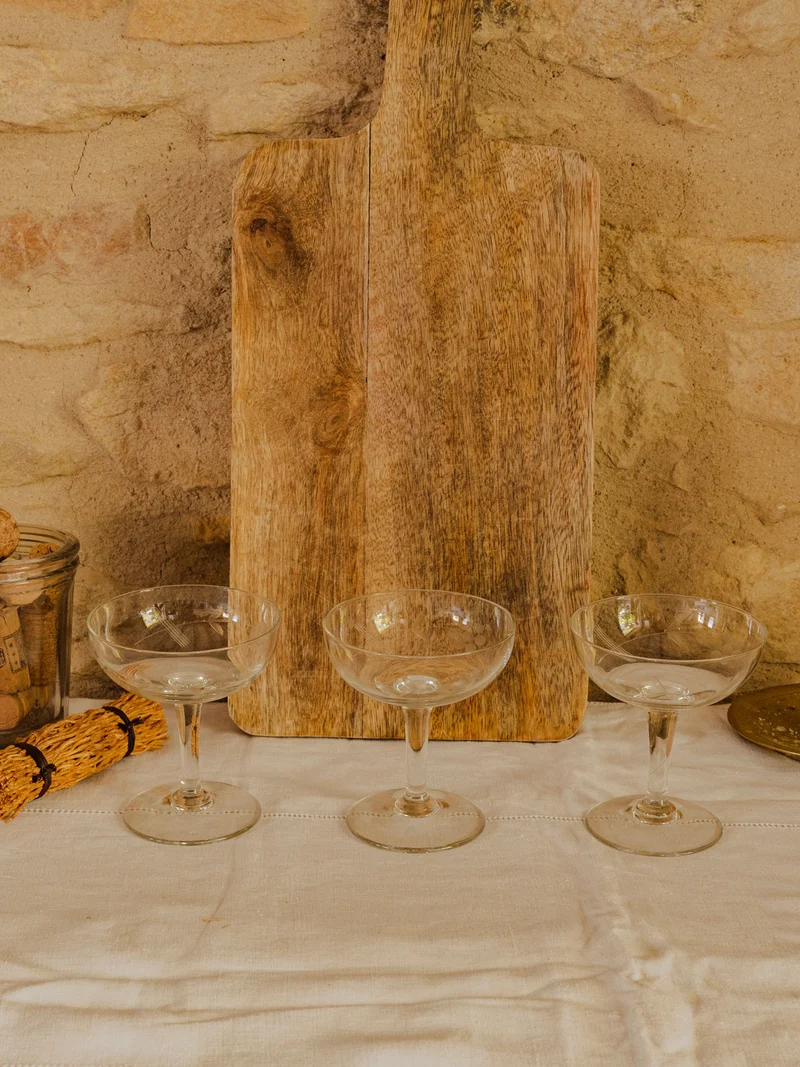 Eugène, le lot de 3 verres à pieds en verre N°250