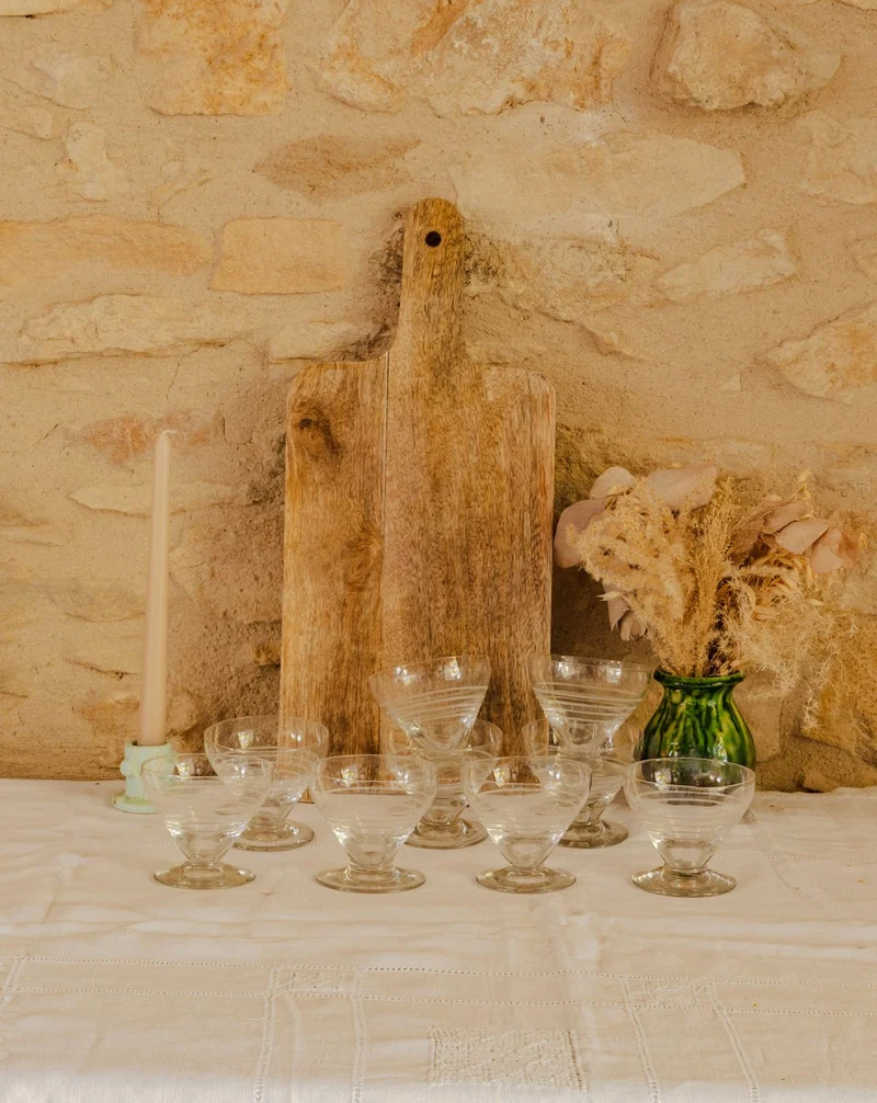 Nestor, le lot de 9 petites coupelles en verre N°749