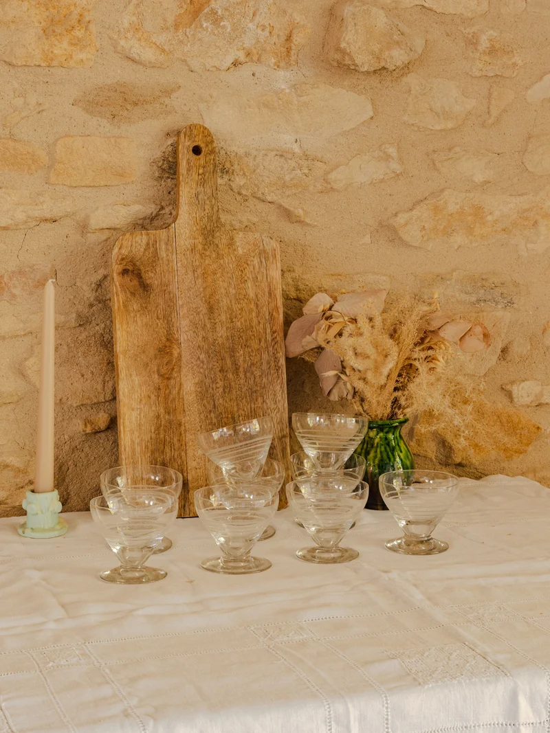 Nestor, le lot de 9 petites coupelles en verre N°749