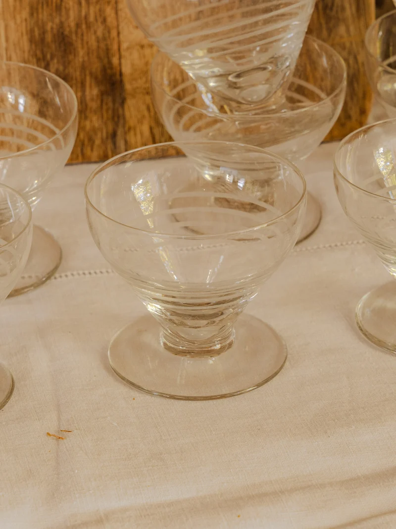Nestor, le lot de 9 petites coupelles en verre N°749