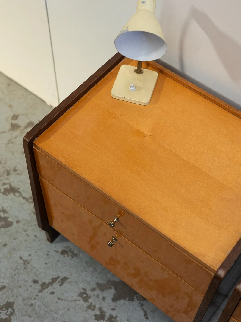 Maïa, la paire de tables de chevet bicolores N°1555