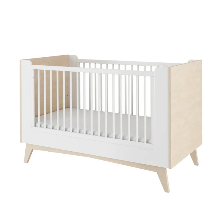 Lit évolutif 70x140 et commode 3 tiroirs Bellamy So Sixty Blanc et bois