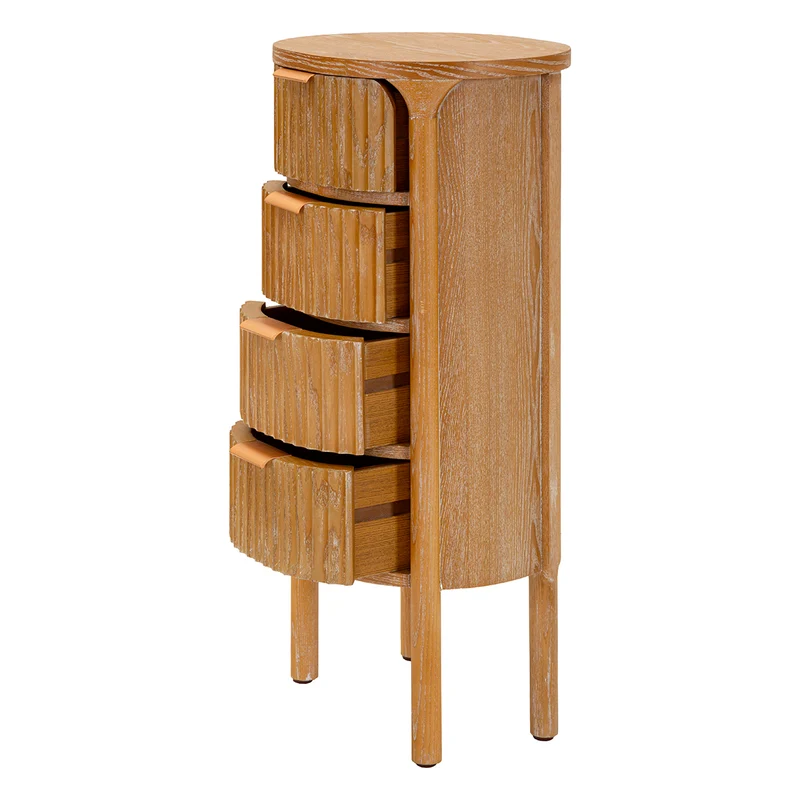 Chiffonnier haut 4 tiroirs Ernesto Bois de sapin