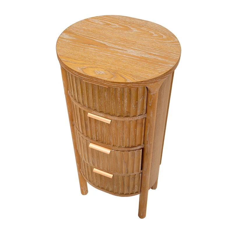 Chiffonnier haut 4 tiroirs Ernesto Bois de sapin