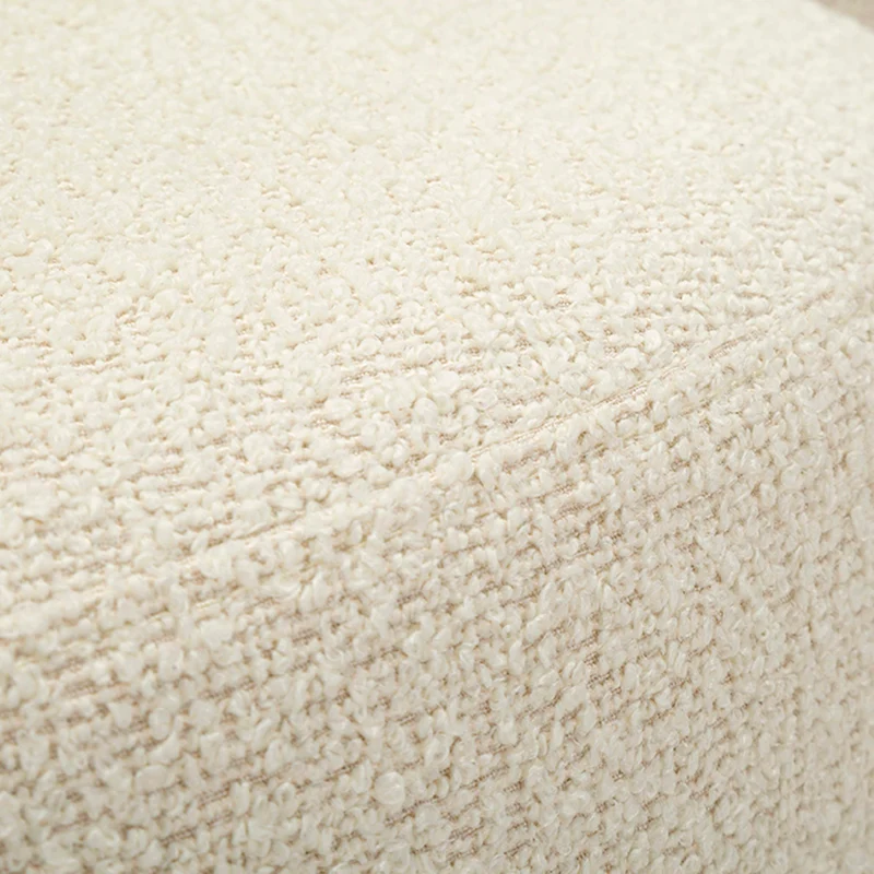 Fauteuil pivotant Turin tissu bouclette Crème