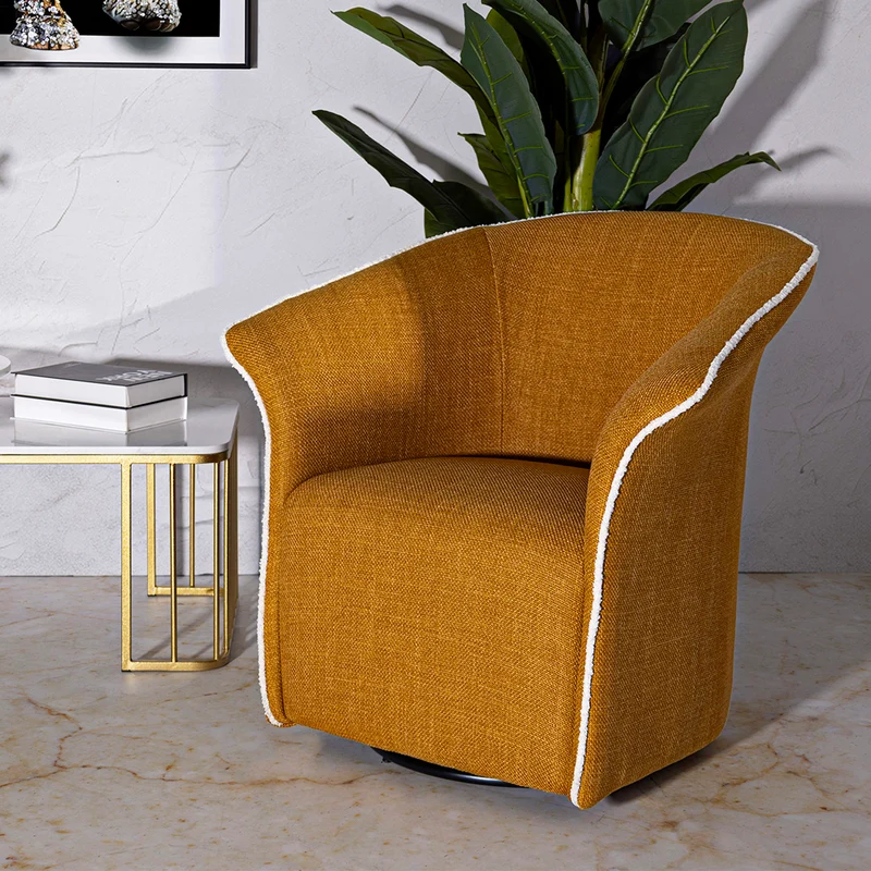 Fauteuil pivotant Sienne Jaune moutard