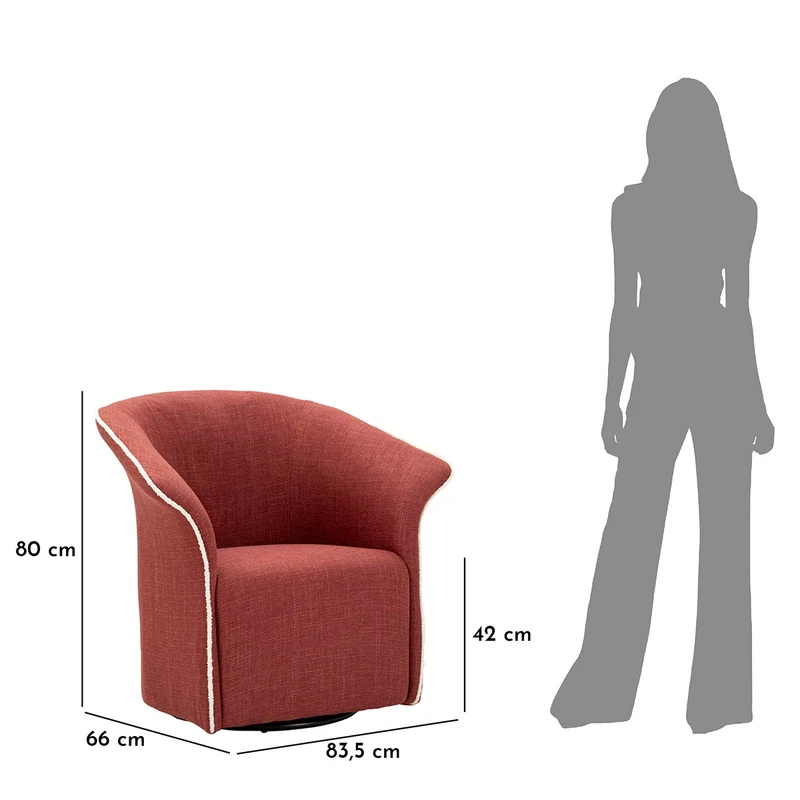 Fauteuil pivotant Sienne Bordeaux