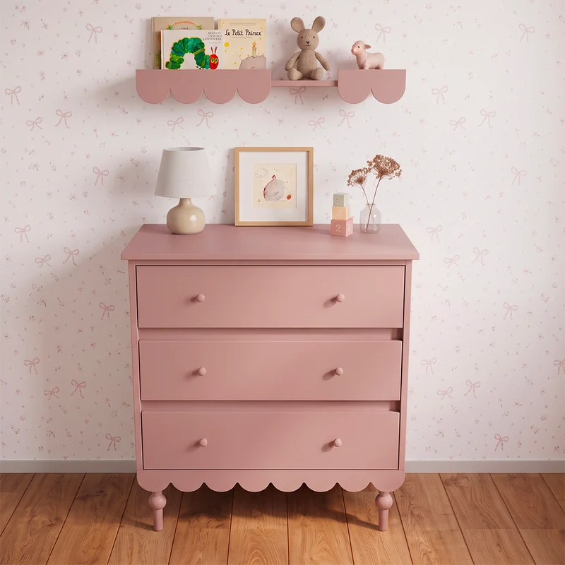 Commode 3 tiroirs Wood Luck Babushka Rose