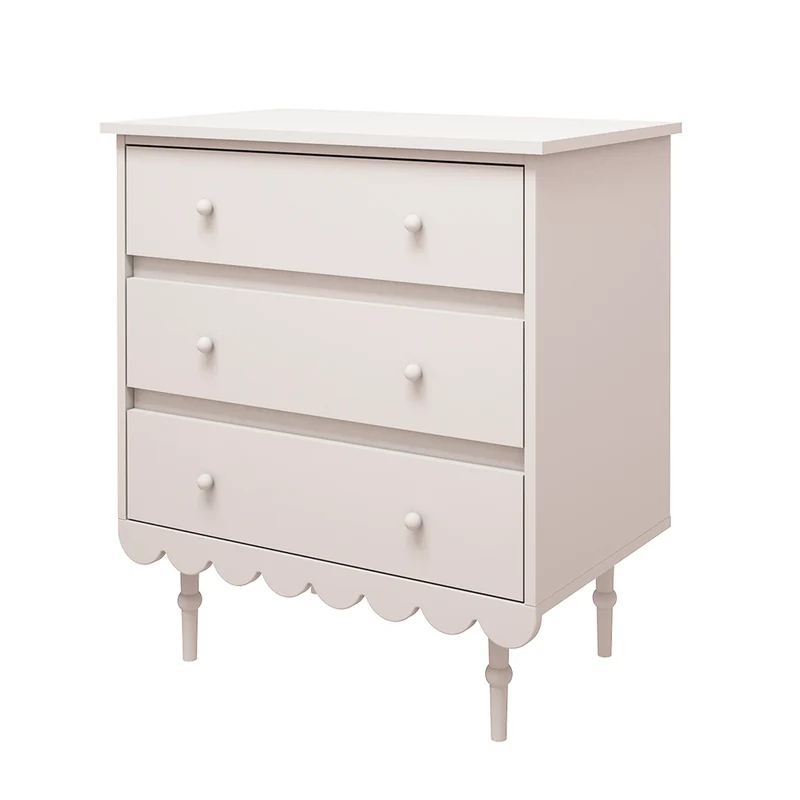 Commode 3 tiroirs Wood Luck Babushka Blanc