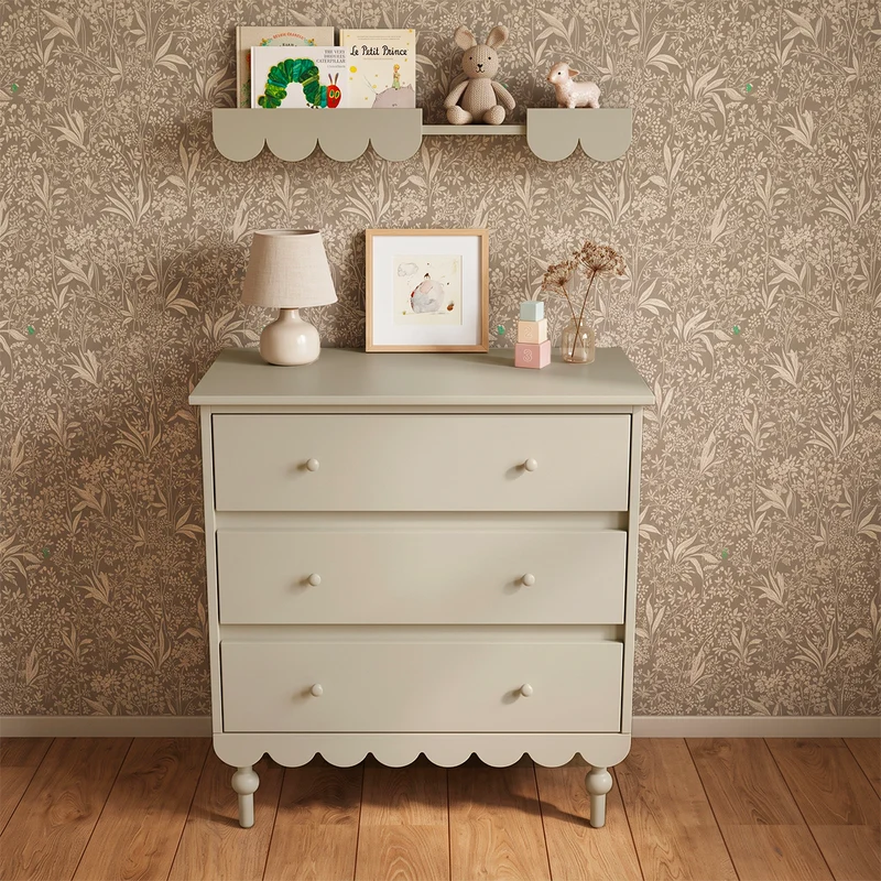 Commode 3 tiroirs Wood Luck Babushka Olive