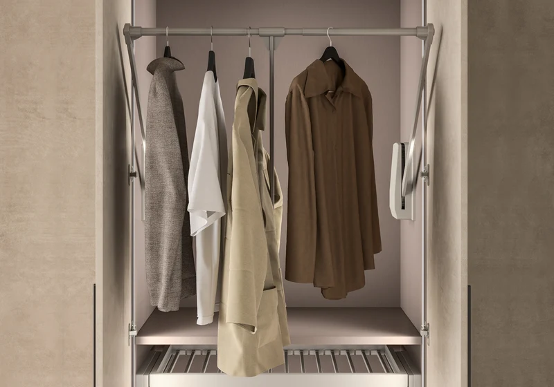 Armoire 5 portes design italien effet pierre - Dune