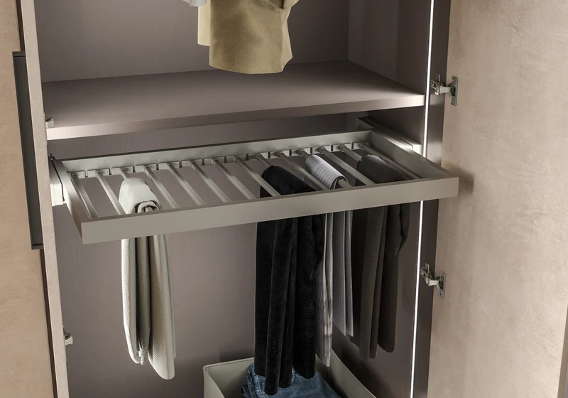 Armoire 5 portes design italien effet pierre - Dune