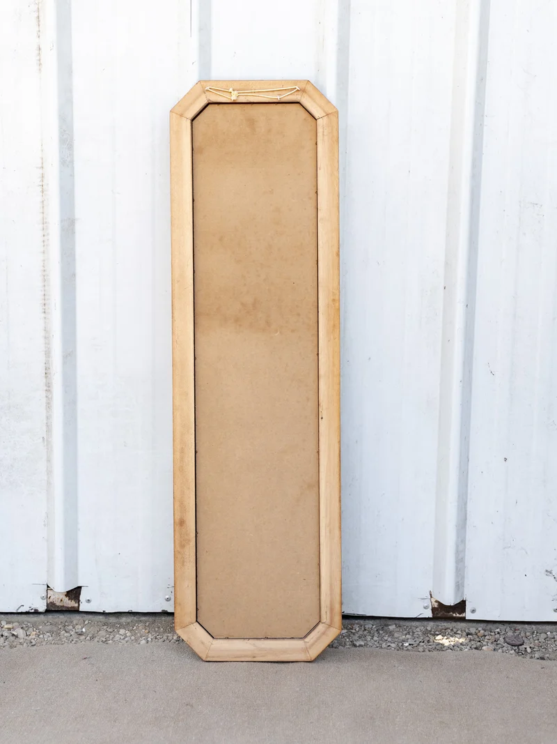 Georges, le grand miroir vertical biseauté en bois foncé N°1361