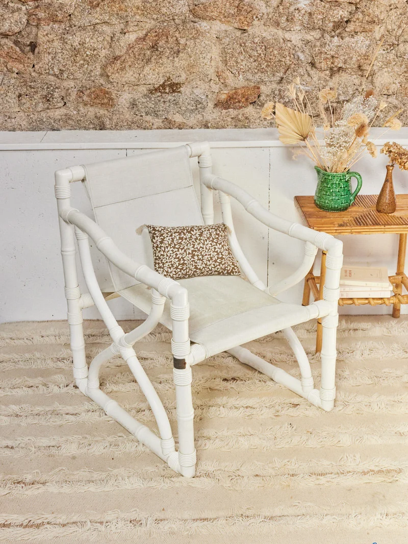 Jakob, le fauteuil en bambou blanc N°1286