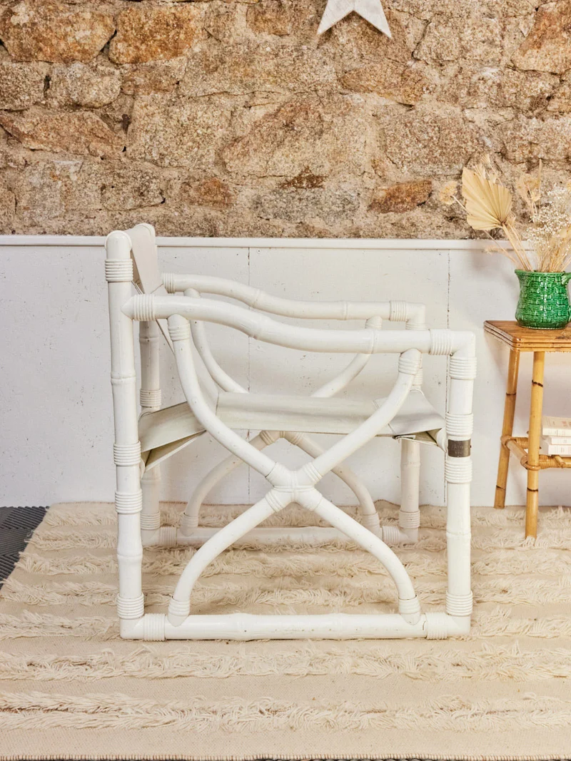 Jakob, le fauteuil en bambou blanc N°1286