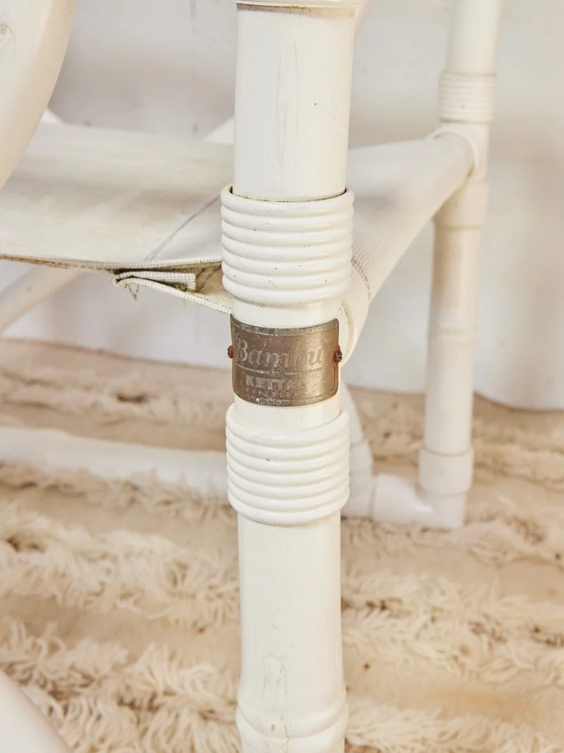 Jakob, le fauteuil en bambou blanc N°1286