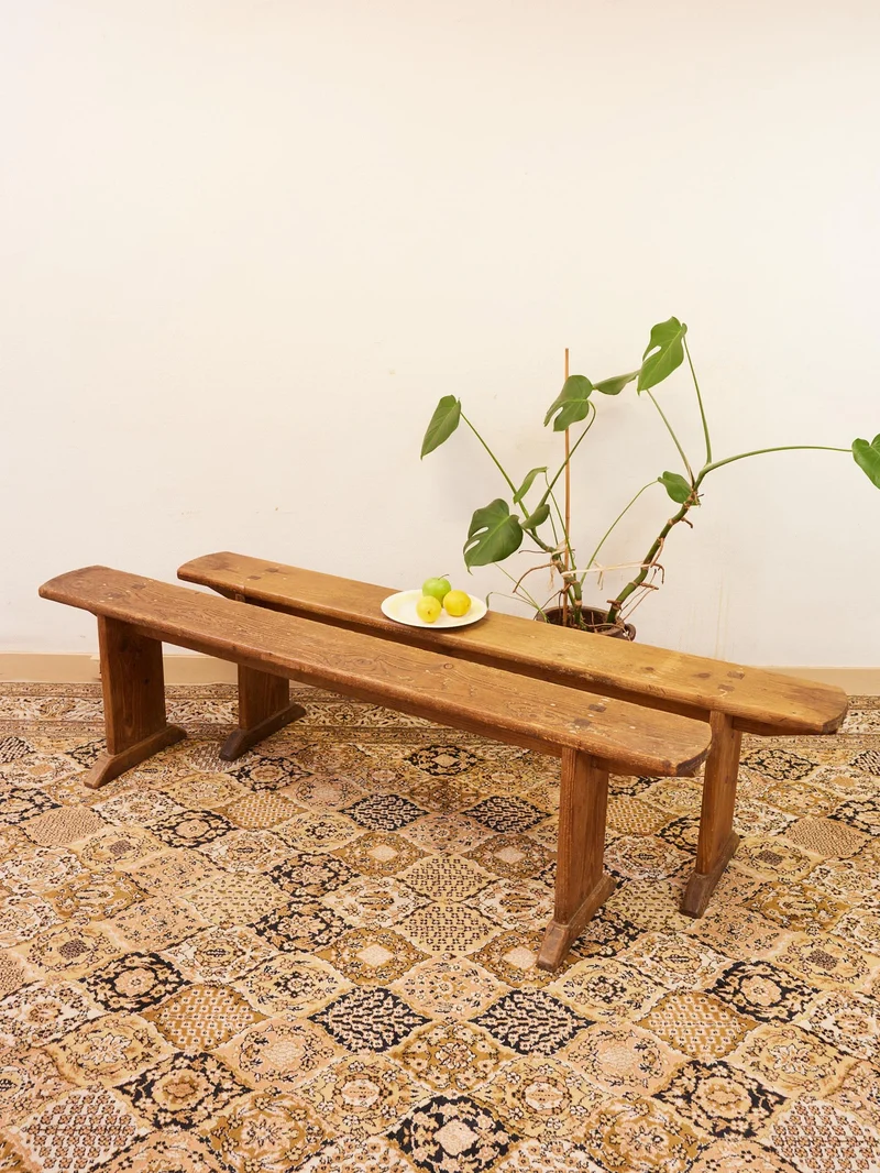 Antoine, la paire de bancs en bois N°510