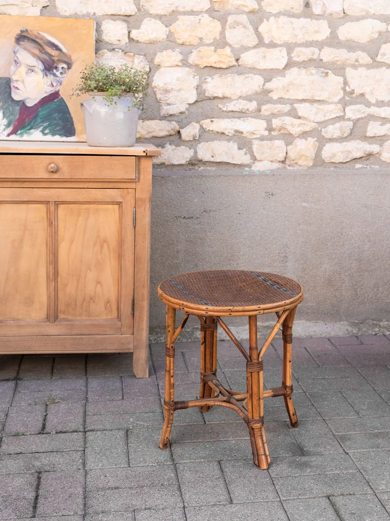 Regis, le tabouret en rotin N°1546
