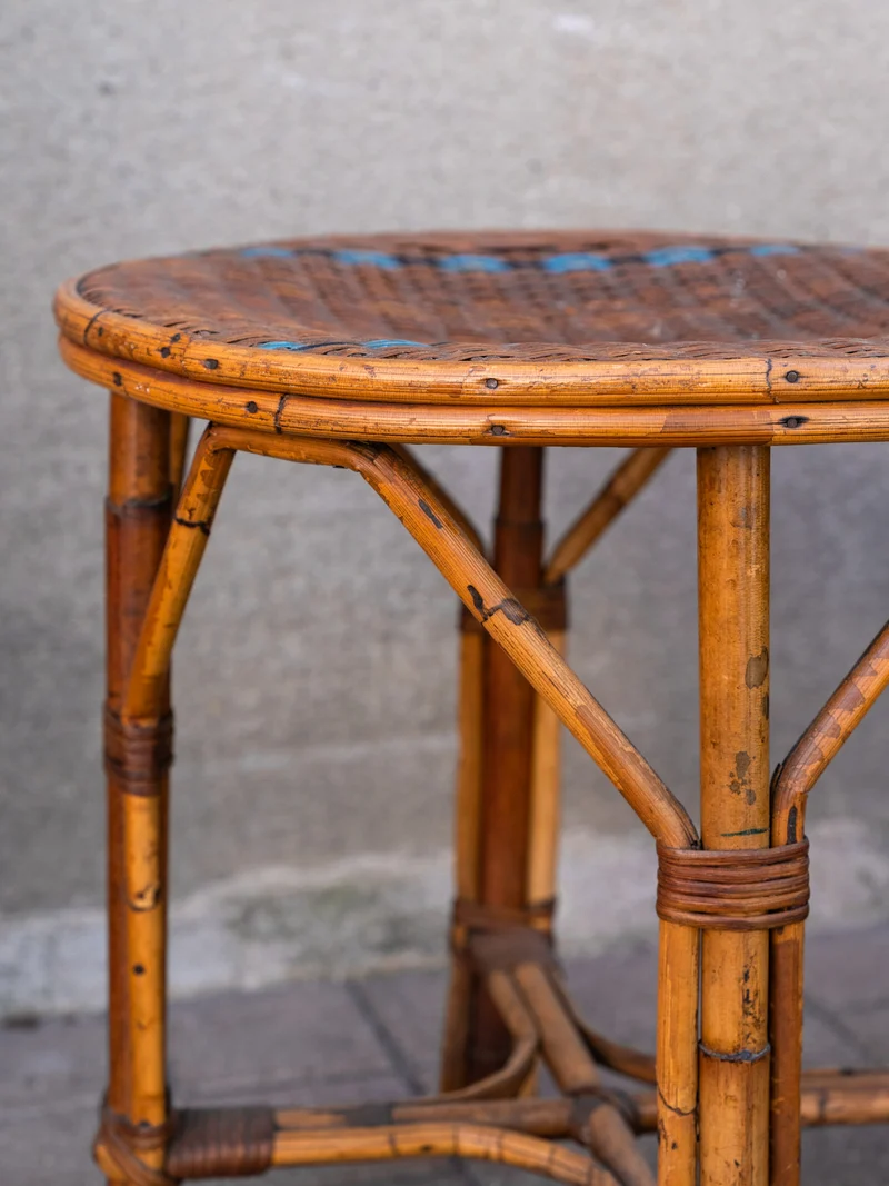 Regis, le tabouret en rotin N°1546