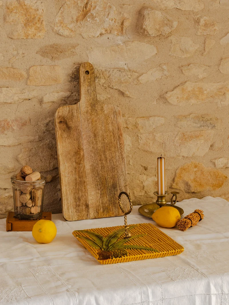 Nestor, le plateau à fromage Vallauris en faïence N°745