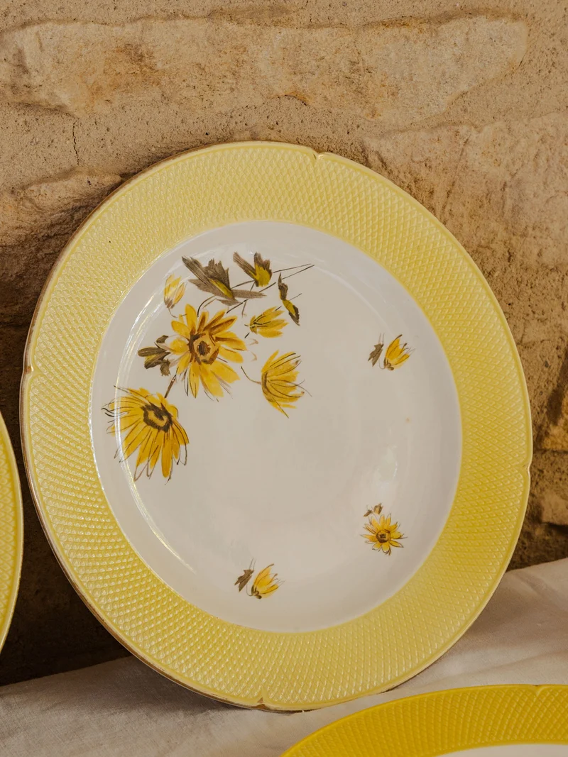 Antoinette, le lot de 8 assiettes en faïence N°336