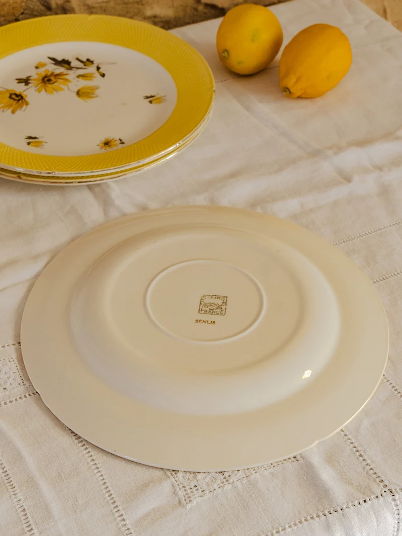 Antoinette, le lot de 8 assiettes en faïence N°336