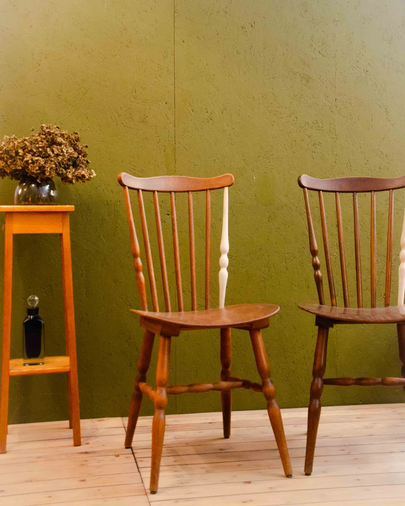 Claude, la paire de chaises en bois N°1589