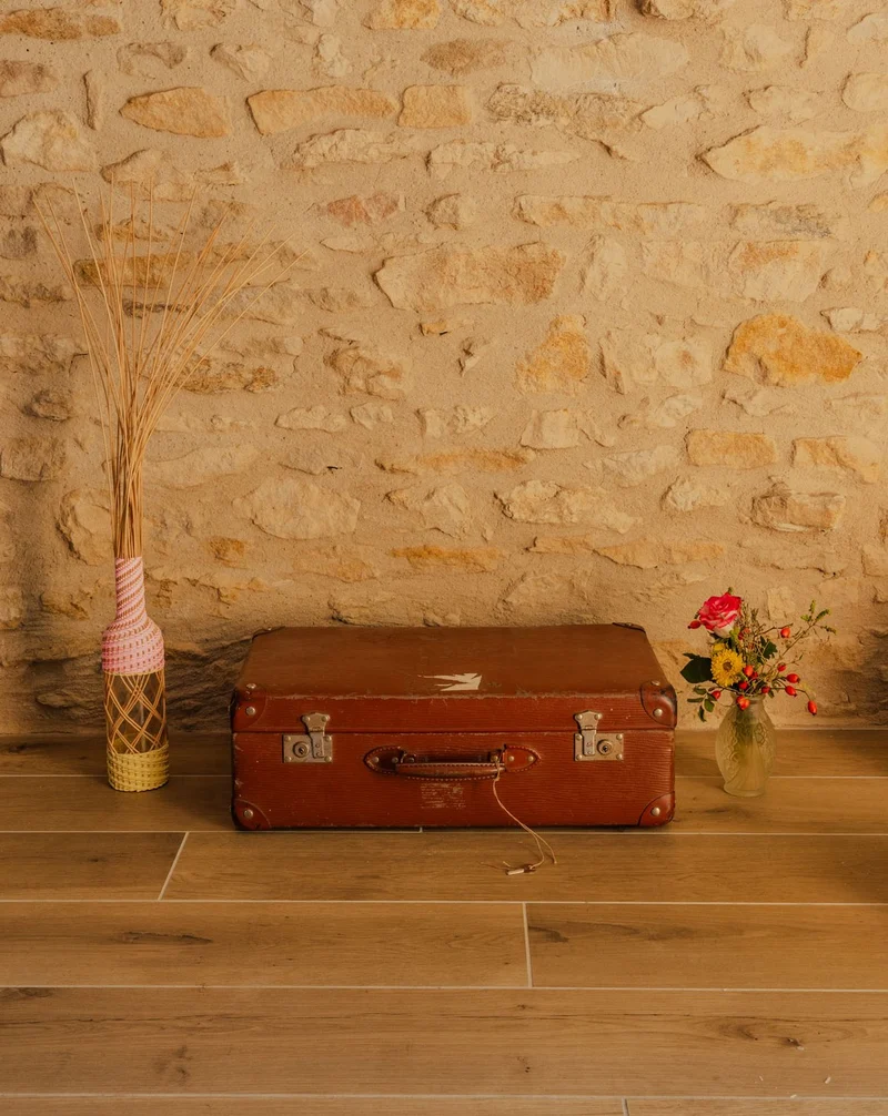 Lucienne, la valise en cuir marron N°326