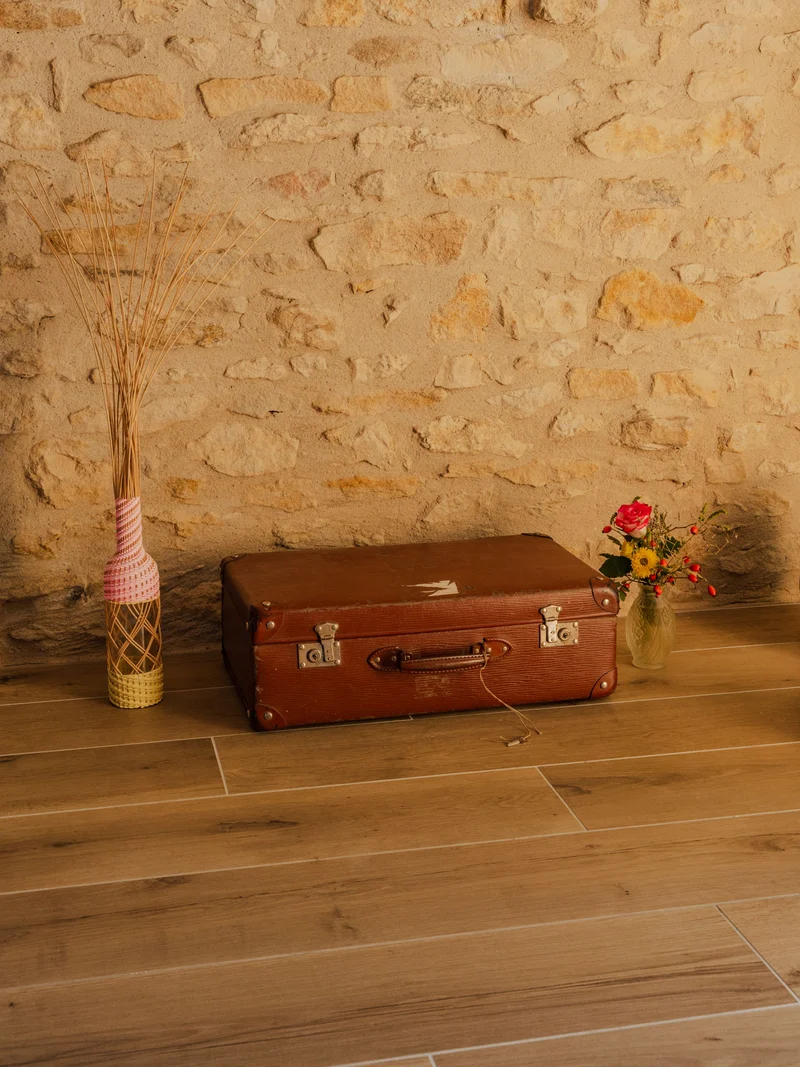 Lucienne, la valise en cuir marron N°326