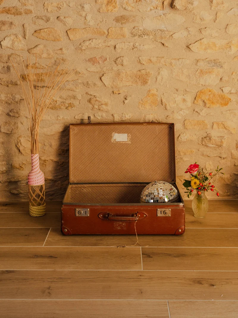 Lucienne, la valise en cuir marron N°326