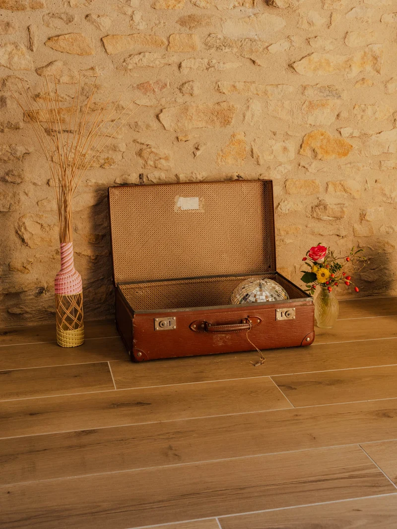Lucienne, la valise en cuir marron N°326