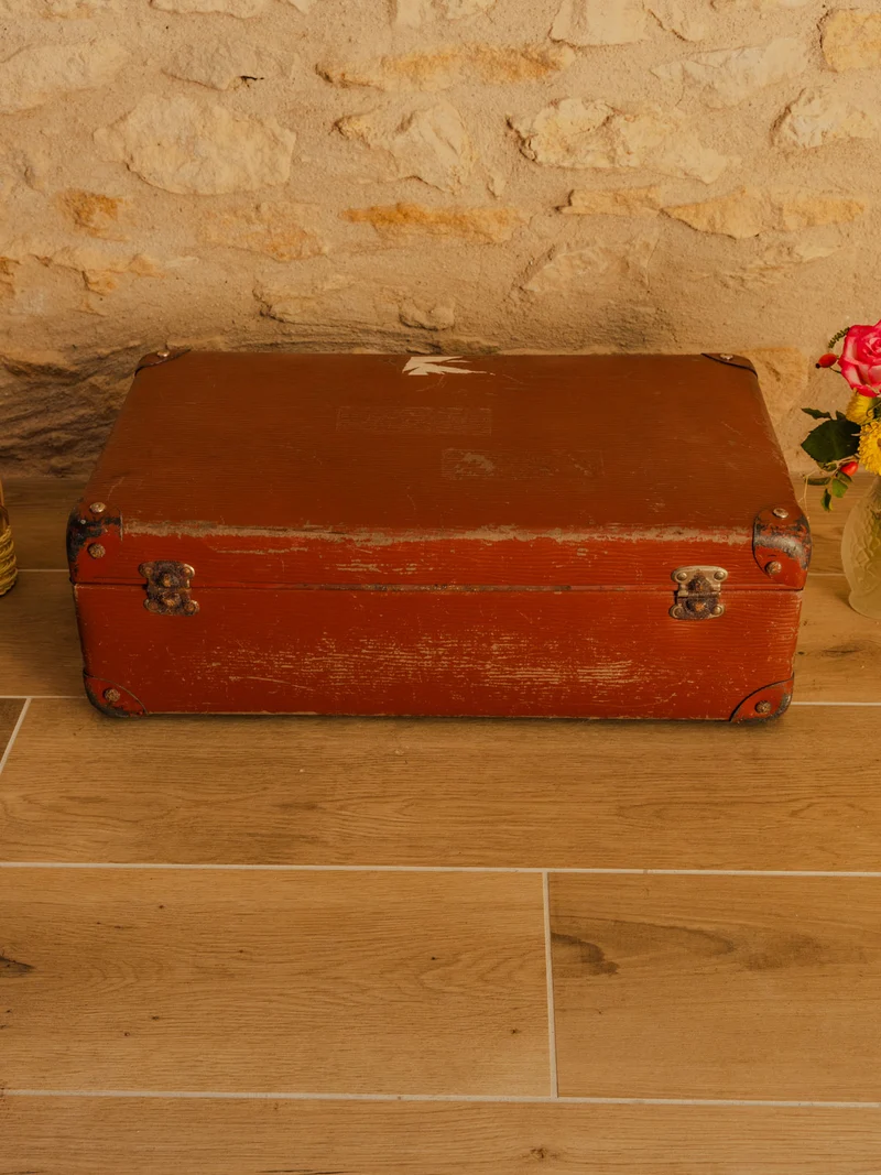 Lucienne, la valise en cuir marron N°326