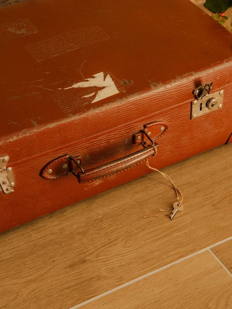 Lucienne, la valise en cuir marron N°326