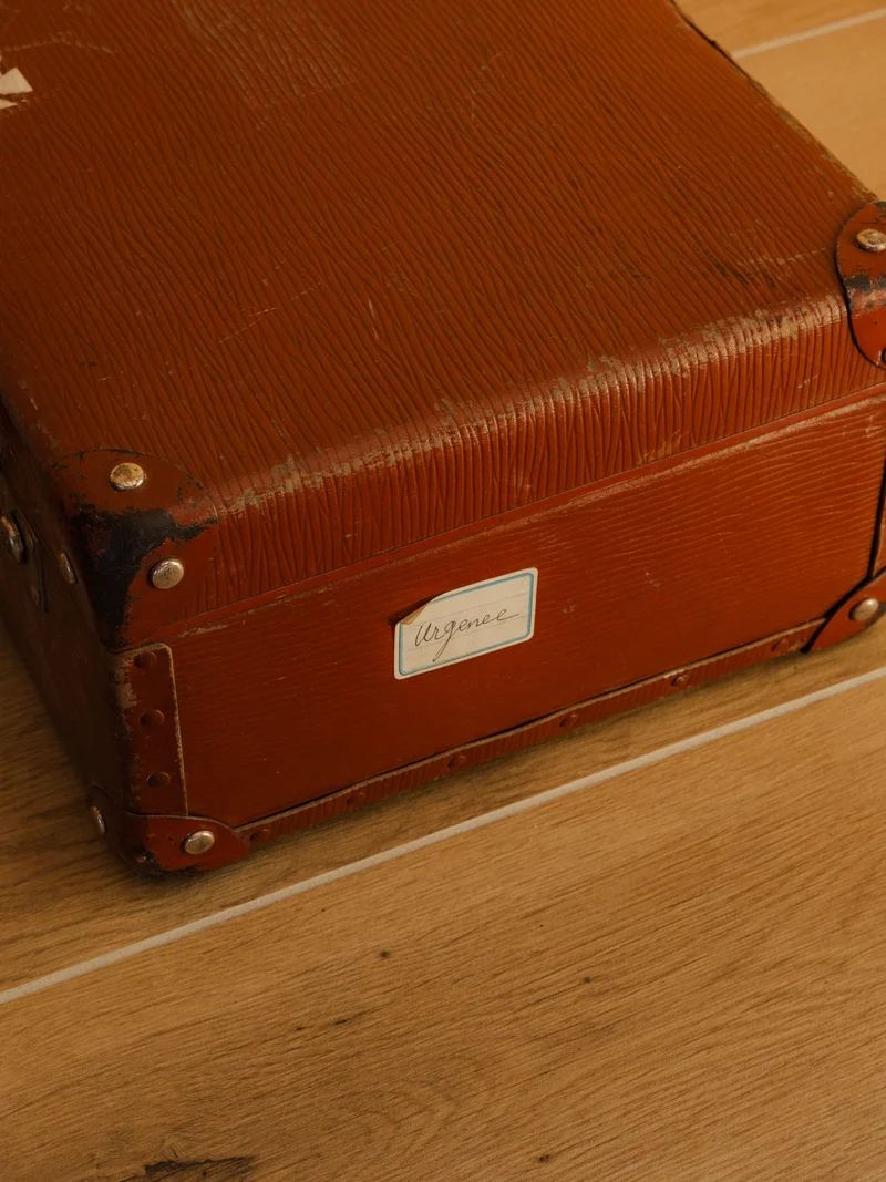 Lucienne, la valise en cuir marron N°326
