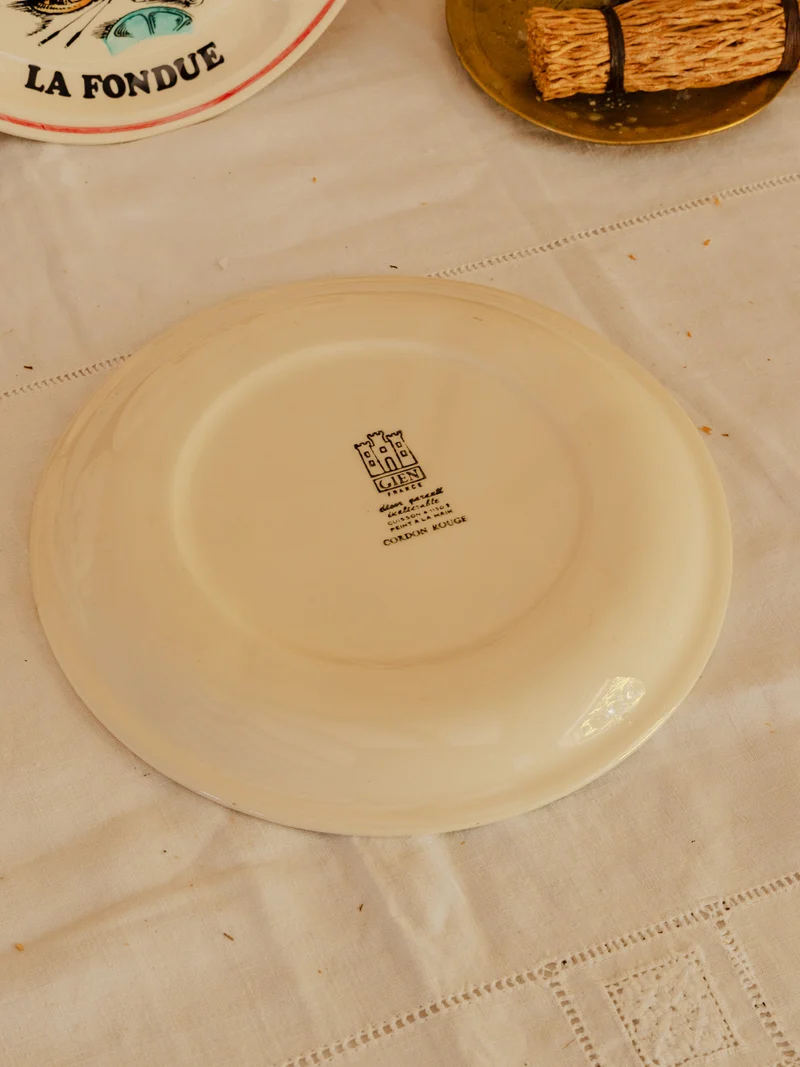 Antoinette, le lot de 6 assiettes pour fondue et raclette N°343