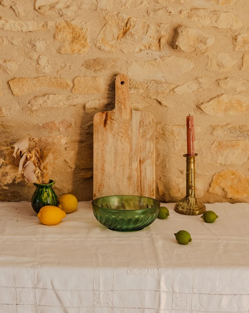 Nestor, le saladier en verre vert N°767