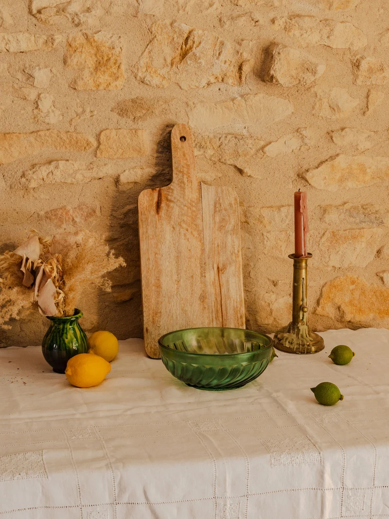 Nestor, le saladier en verre vert N°767