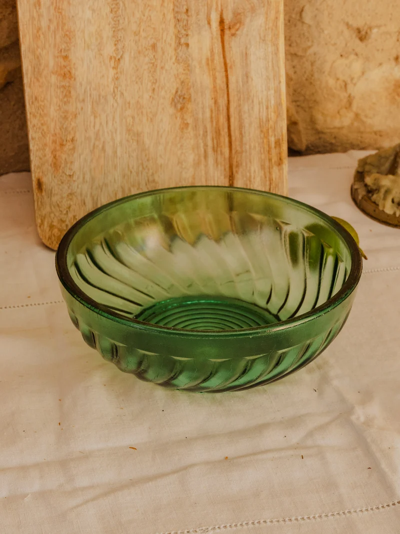 Nestor, le saladier en verre vert N°767