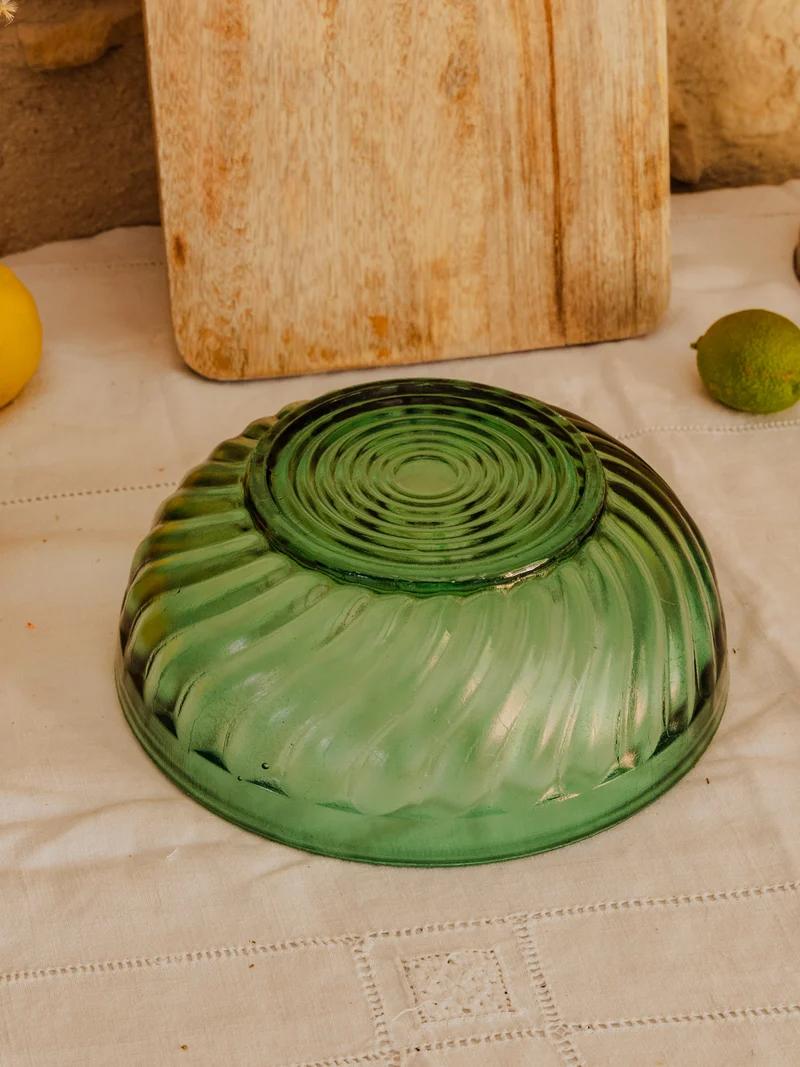 Nestor, le saladier en verre vert N°767