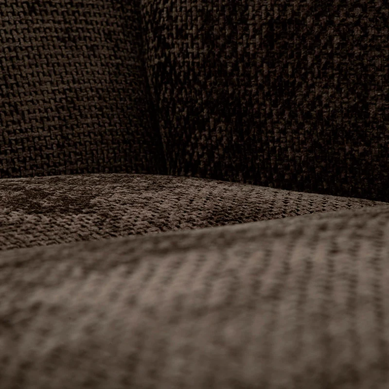 Fauteuil pivotant Jesse tissu chenille Noir