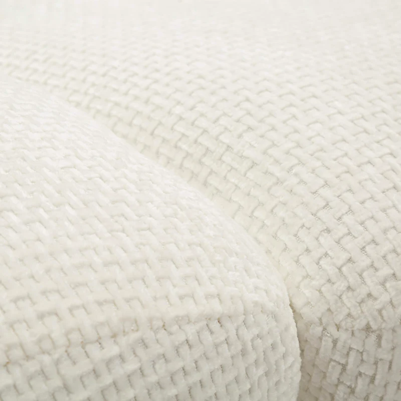 Fauteuil pivotant Jesse tissu chenille Blanc