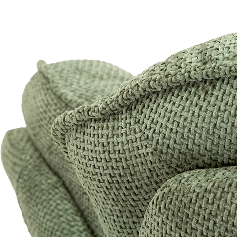 Fauteuil pivotant Dustin tissu chenille Vert et Noir